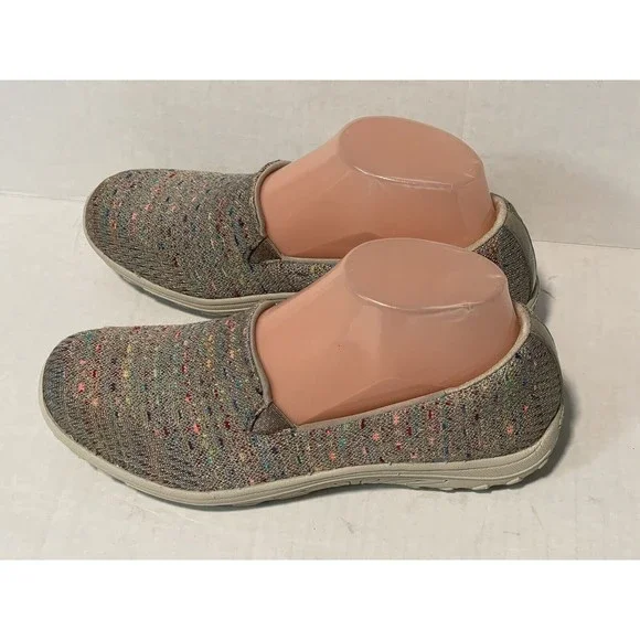 Skechers Sz 6.5 M Slip-On Sneakers Shoes Flats Multicolored Memory Foam Loafers - Picture 3 of 8